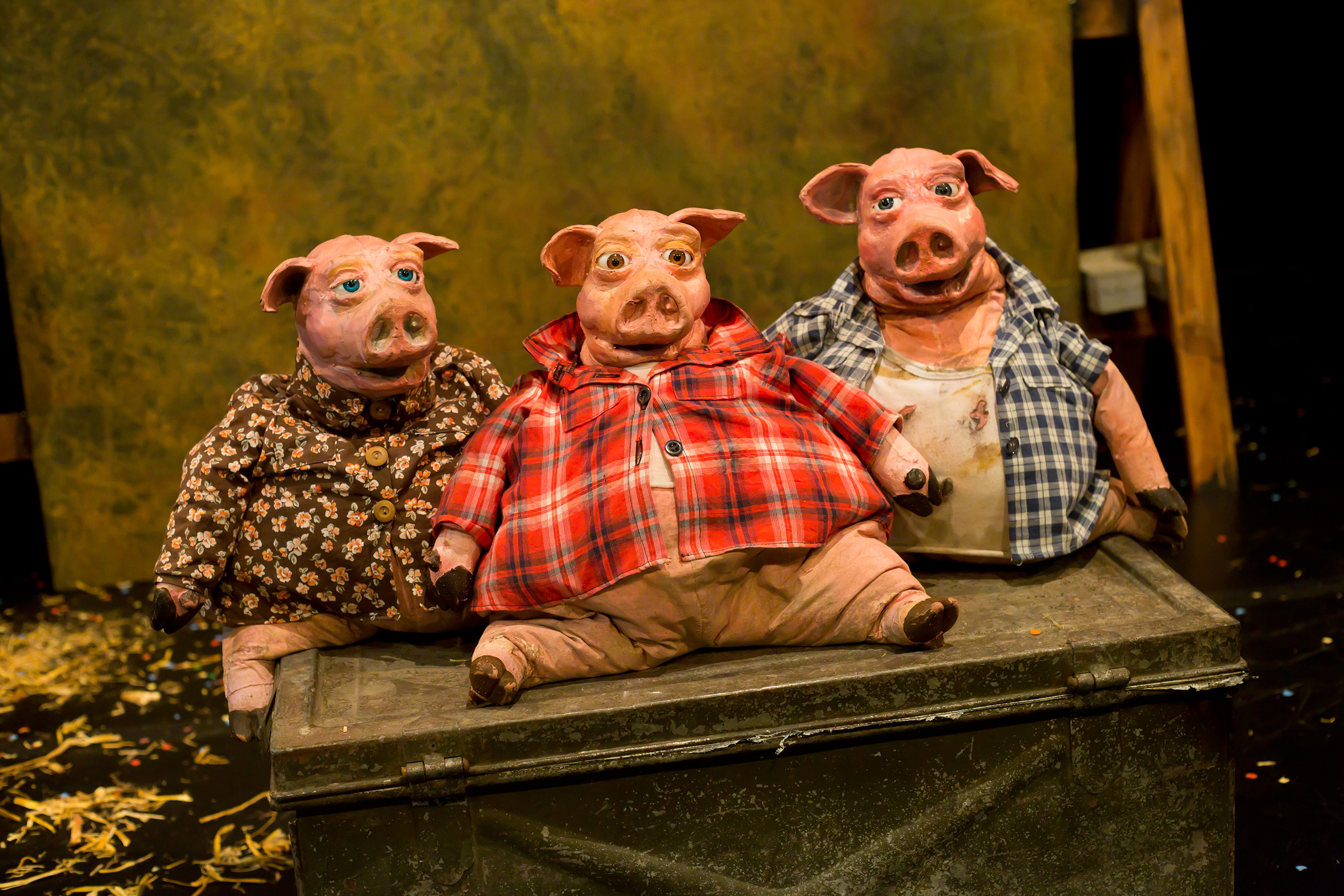 Puppen der 3 kleinen Schweinchen