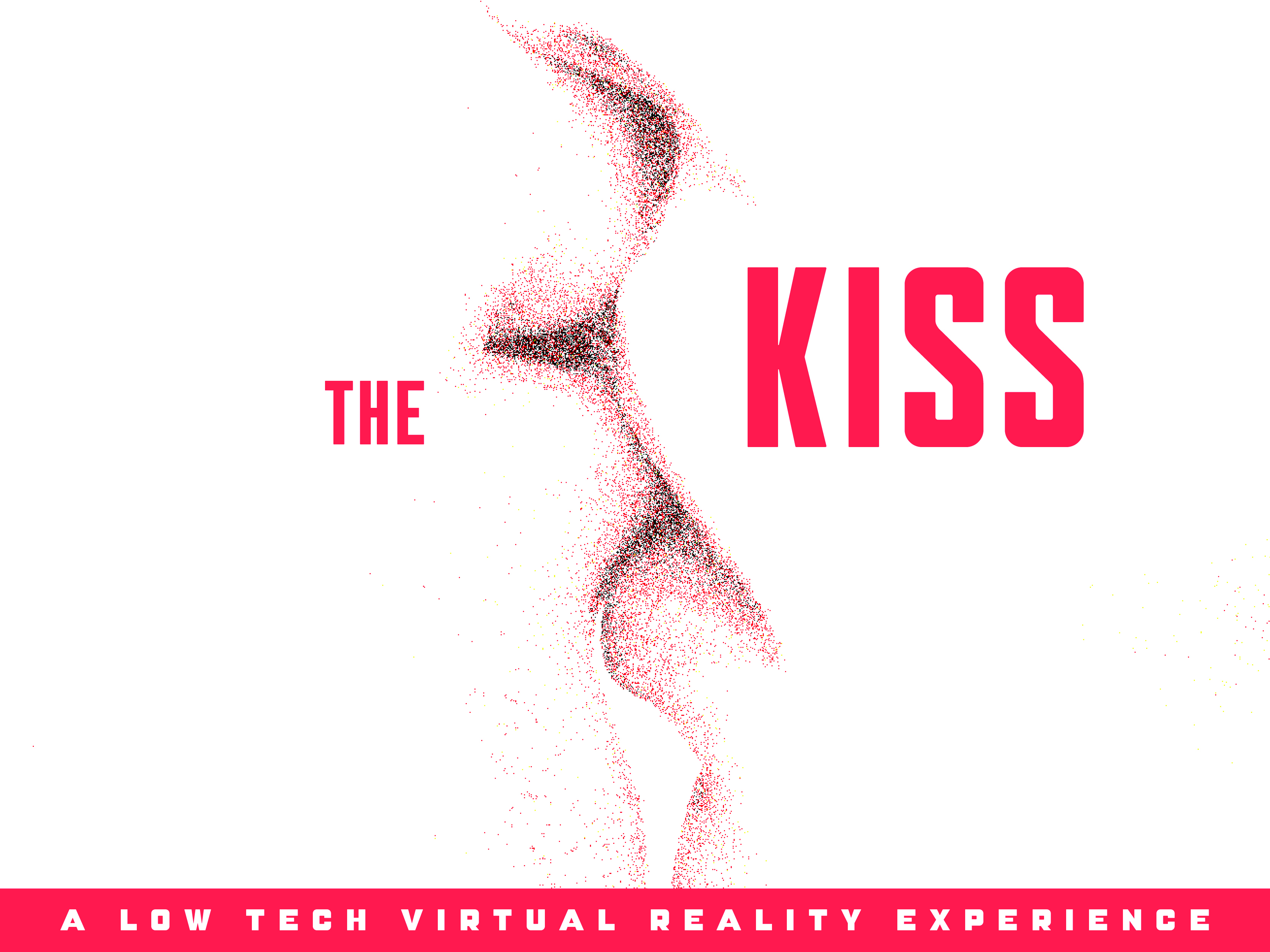 Zwei sich küssende Lippen, darüber graphisch der Titel THE KISS.
